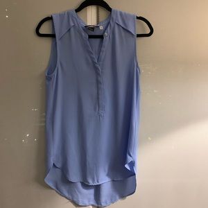 Silky French blue H&M blouse sleeveless